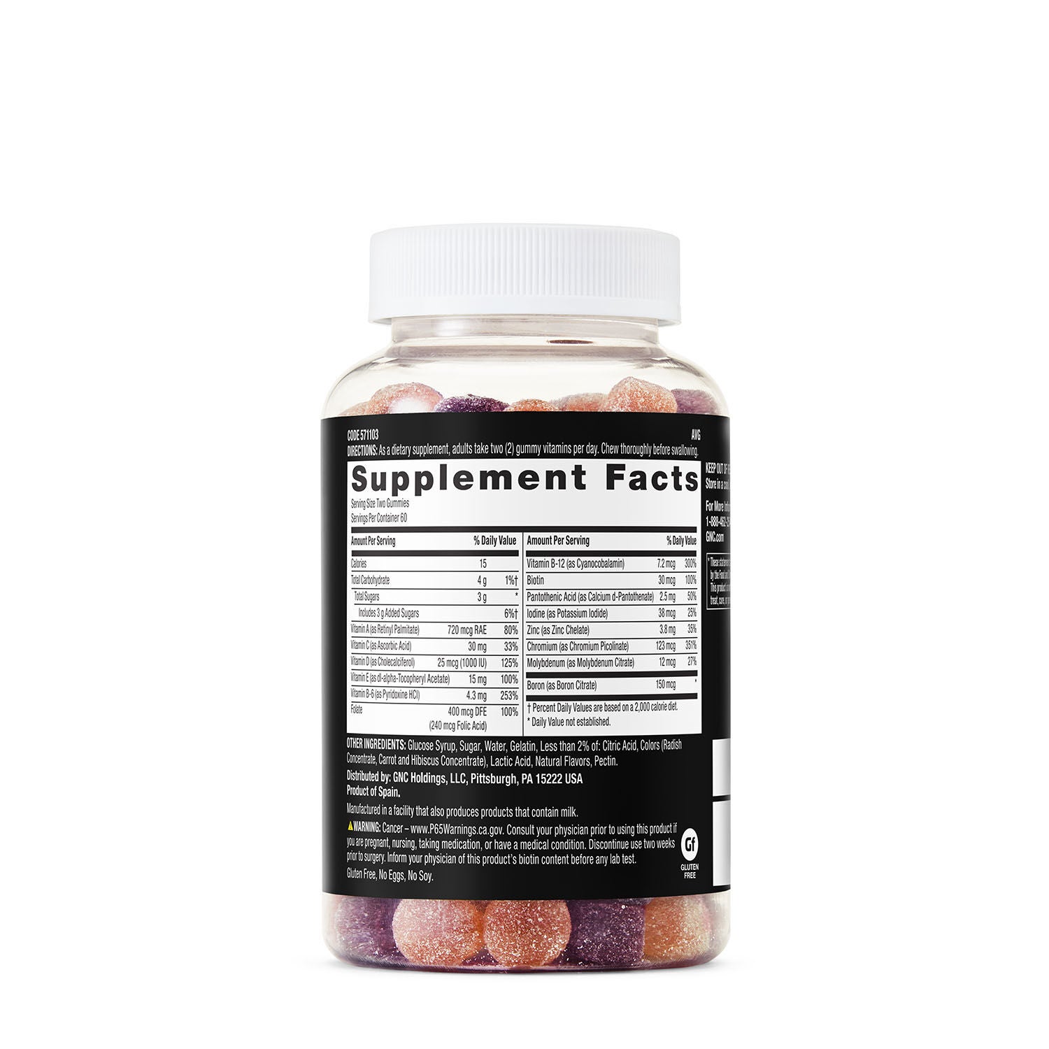 GNC Mega Men Gummy Mutivitamin Mixed Berry
